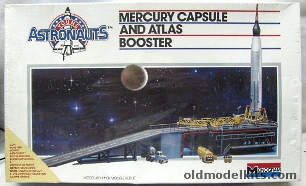 Monogram 1/110 Mercury Capsule and Atlas Booster - Young Astronauts Issue (Everything Is Go ex-Revell), 5910 plastic model kit